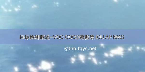 目标检测概述-VOC COCO数据集 IOU AP NMS