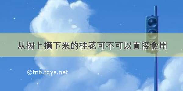 从树上摘下来的桂花可不可以直接食用