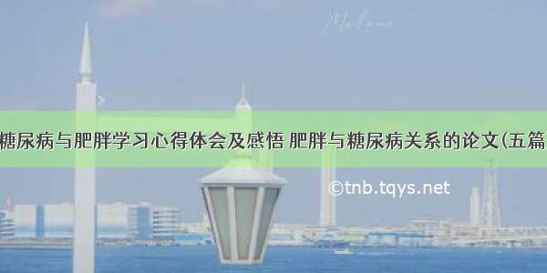 糖尿病与肥胖学习心得体会及感悟 肥胖与糖尿病关系的论文(五篇)