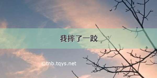 我摔了一跤