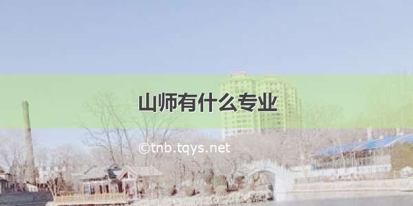 山师有什么专业