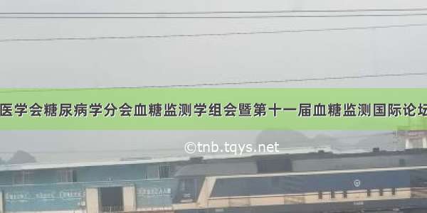 中华医学会糖尿病学分会血糖监测学组会暨第十一届血糖监测国际论坛纪要