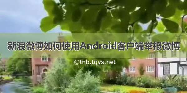 新浪微博如何使用Android客户端举报微博