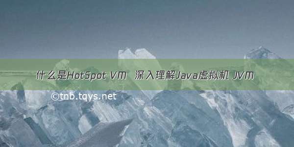 什么是HotSpot VM  深入理解Java虚拟机 JVM