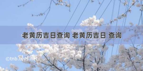 老黄历吉日查询 老黄历吉日 查询