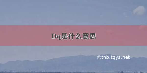 Dq是什么意思