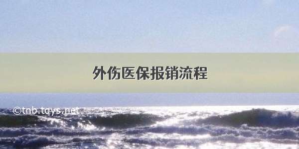 外伤医保报销流程