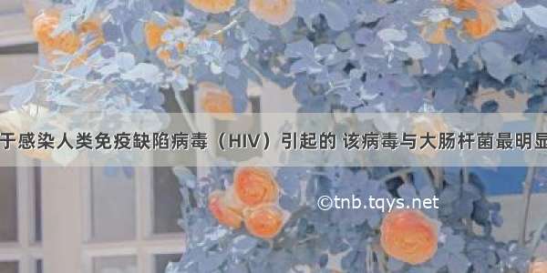 艾滋病是由于感染人类免疫缺陷病毒（HIV）引起的 该病毒与大肠杆菌最明显的区别是A.