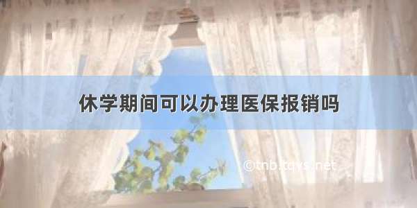 休学期间可以办理医保报销吗