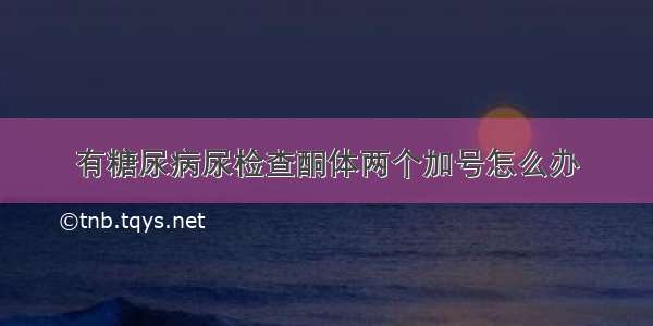 有糖尿病尿检查酮体两个加号怎么办