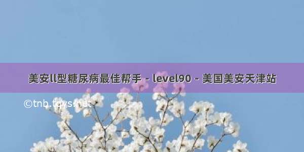 美安ll型糖尿病最佳帮手－level90－美国美安天津站