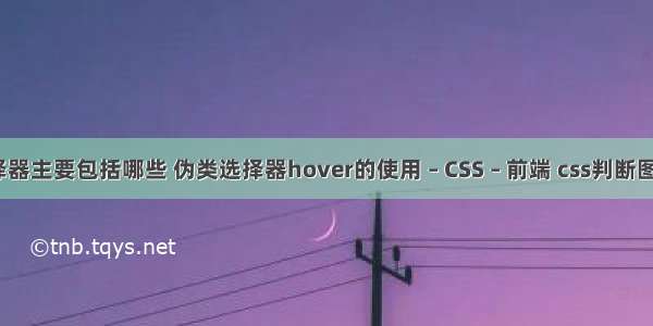 css选择器主要包括哪些 伪类选择器hover的使用 – CSS – 前端 css判断图片尺寸