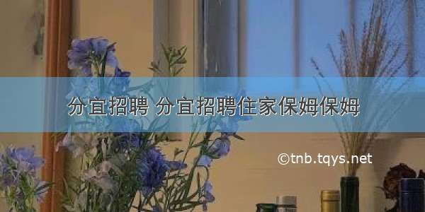 分宜招聘 分宜招聘住家保姆保姆