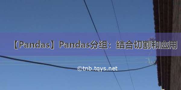 【Pandas】Pandas分组：结合切割和应用