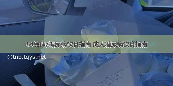 84健康/糖尿病饮食指南 成人糖尿病饮食指南