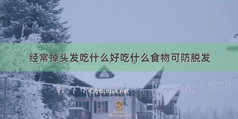 经常掉头发吃什么好吃什么食物可防脱发