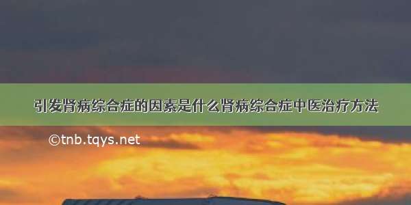 引发肾病综合症的因素是什么肾病综合症中医治疗方法