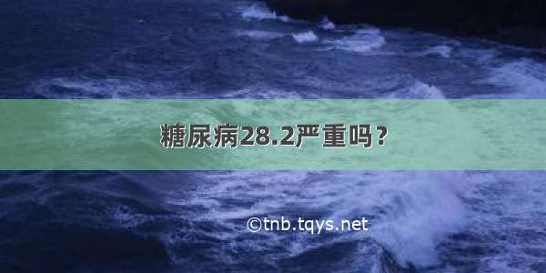 糖尿病28.2严重吗？