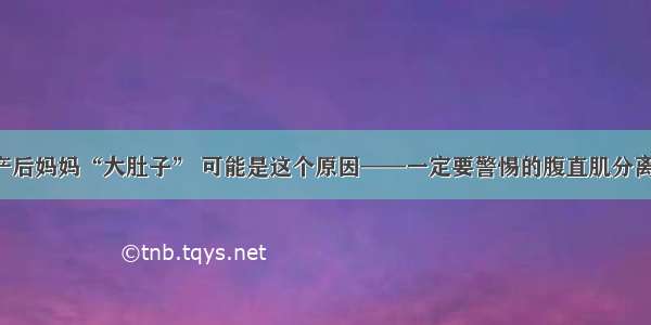 产后妈妈“大肚子” 可能是这个原因——一定要警惕的腹直肌分离！