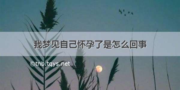 我梦见自己怀孕了是怎么回事