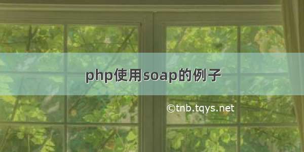 php使用soap的例子