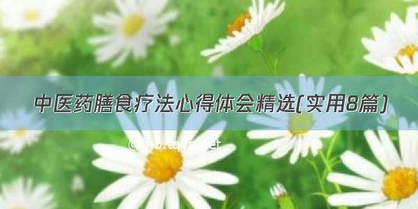 中医药膳食疗法心得体会精选(实用8篇)