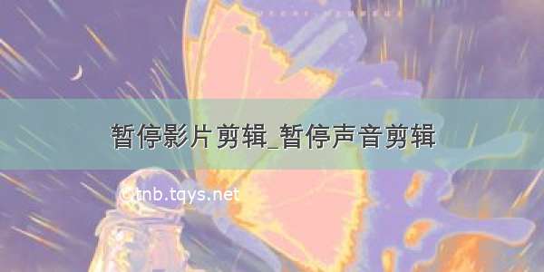 暂停影片剪辑_暂停声音剪辑