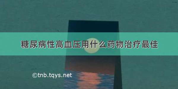 糖尿病性高血压用什么药物治疗最佳