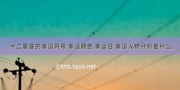 十二星座的幸运符号 幸运颜色 幸运日 幸运人物分别是什么