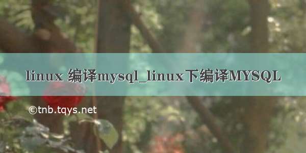 linux 编译mysql_linux下编译MYSQL