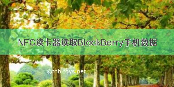 NFC读卡器读取BlackBerry手机数据