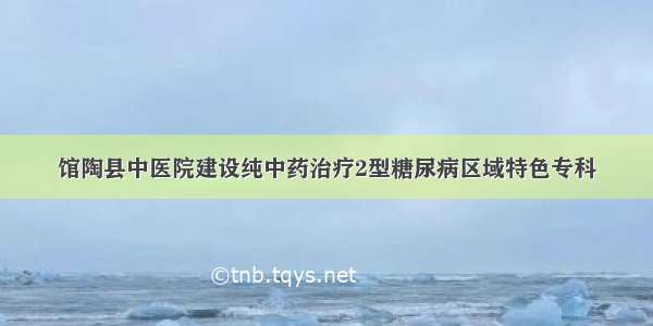 馆陶县中医院建设纯中药治疗2型糖尿病区域特色专科