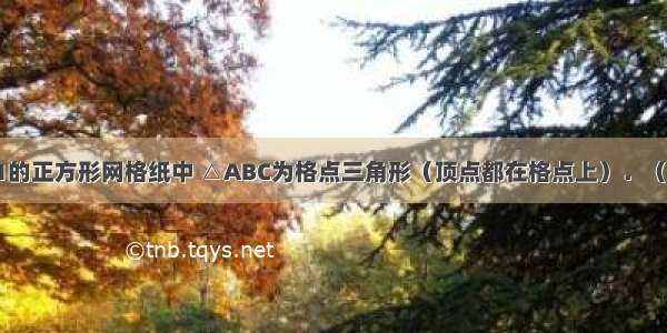 如图 边长为1的正方形网格纸中 △ABC为格点三角形（顶点都在格点上）．（1）△ABC的