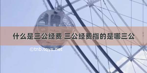 什么是三公经费 三公经费指的是哪三公