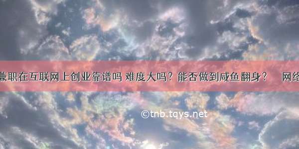 兼职在互联网上创业靠谱吗 难度大吗？能否做到咸鱼翻身？ – 网络