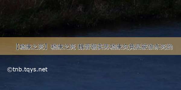 【嵇康之死】嵇康之死 魏晋朝美男嵇康究竟是被谁杀死的