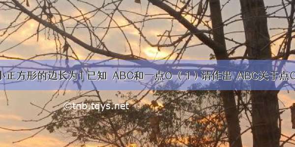 图形网格中小正方形的边长为1 已知△ABC和一点O （1）请作出△ABC关于点O成中心对称