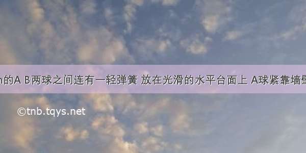 质量均为m的A B两球之间连有一轻弹簧 放在光滑的水平台面上 A球紧靠墙壁 如图所示