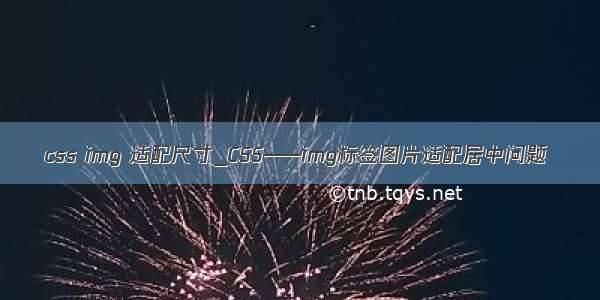 css img 适配尺寸_CSS——img标签图片适配居中问题