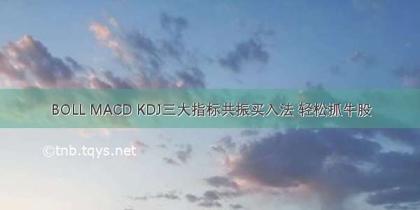 BOLL MACD KDJ三大指标共振买入法 轻松抓牛股