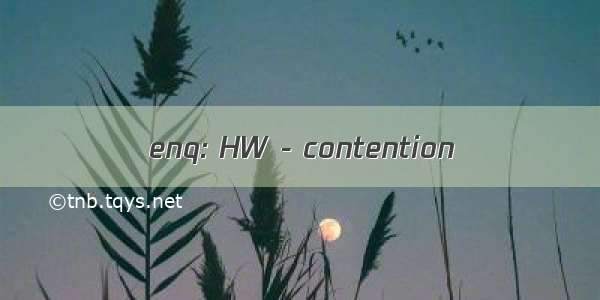 enq: HW - contention