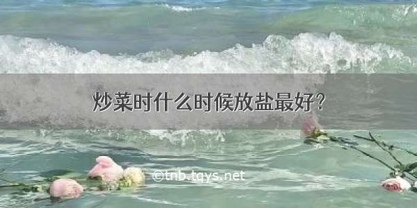 炒菜时什么时候放盐最好？