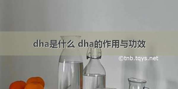 dha是什么 dha的作用与功效