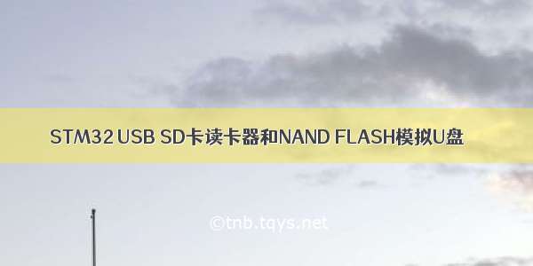 STM32 USB SD卡读卡器和NAND FLASH模拟U盘