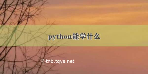 python能学什么