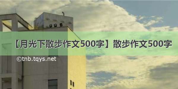 【月光下散步作文500字】散步作文500字