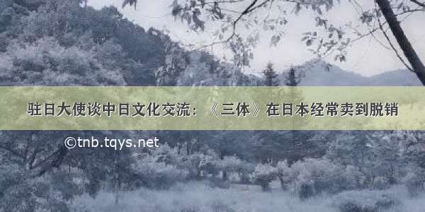 驻日大使谈中日文化交流：《三体》在日本经常卖到脱销