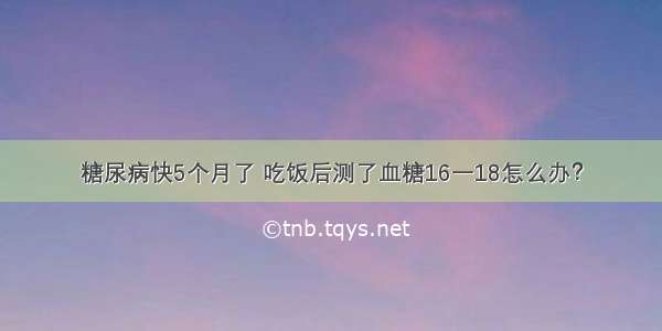 糖尿病快5个月了 吃饭后测了血糖16一18怎么办？