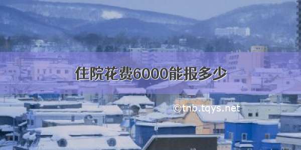 住院花费6000能报多少