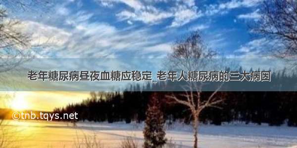 老年糖尿病昼夜血糖应稳定_老年人糖尿病的三大病因